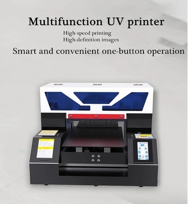 Impresora de inyección de tinta UV LED automática de cama plana A3-19 personalizada para tarjeta de identificación de caja de teléfono inteligente