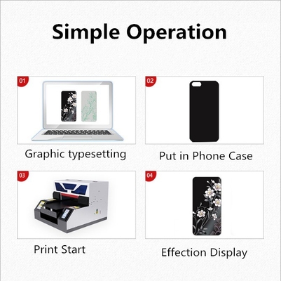Impresora de inyección de tinta UV LED automática de cama plana A3-19 personalizada para tarjeta de identificación de caja de teléfono inteligente