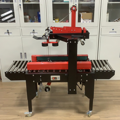Con motor eléctrico, caja de cartón de caja semiautomática, sellador de cinta con sola rueda universal