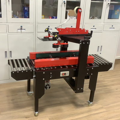 Con motor eléctrico, caja de cartón de caja semiautomática, sellador de cinta con sola rueda universal