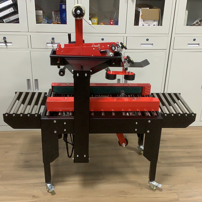 Con motor eléctrico, caja de cartón de caja semiautomática, sellador de cinta con sola rueda universal