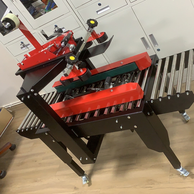 Con motor eléctrico, caja de cartón de caja semiautomática, sellador de cinta con sola rueda universal