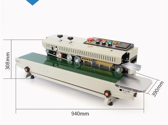 110V/220V 50-60HZ Bolsa de plástico de tinta sólida sellador de banda continua para un proceso de sellado fácil