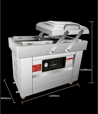 Máquina de embalaje a vacío de doble cámara para soja/carne/pez/cerdo/abeja/arroz Capacidad 140 kg