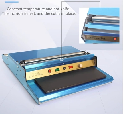 220V / 50HZ Mini plástico de estiramiento de película de agarre de mano envolvente máquina de sellado para fruta de alimentos