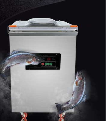 Máquina de embalaje de carne con bomba de vacío de 900W con tamaño de cámara L380*W400*H140mm