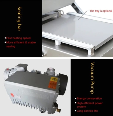 Embalaje automático de bolsas de doble cámara de aluminio con folia de vacío ventaja de la máquina de sellado