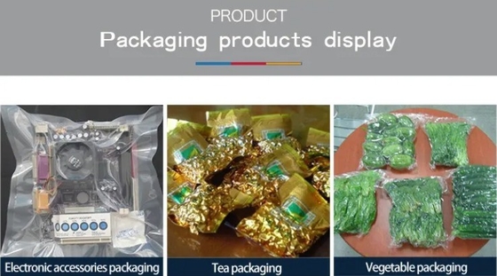 Embalaje automático de bolsas de doble cámara de aluminio con folia de vacío ventaja de la máquina de sellado