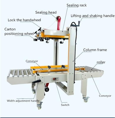 FXJ-6050 Máquina de plegado y cinta de caja de cartón semiautomática La elección ideal para el embalaje