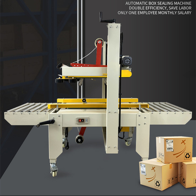 Máquina de plegado y cinta de caja de cartón semiautomática asequible para velocidad de sellado de 1000 CT/h