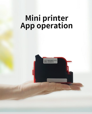 12.7 mm Alturas de impresión Mini impresora de inyección de tinta de botella de mano para material de papel