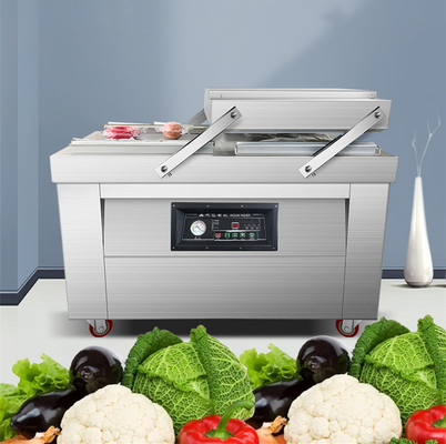 600x20mm Tamaño de banda de sellado Máquina de embalaje a vacío de frutas y verduras de doble cámara