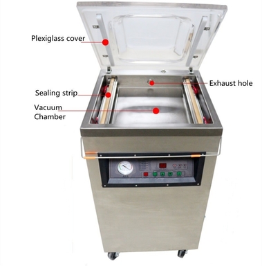 Máquina de embalaje a vacío 220V/50HZ DZ-600 para granos de arroz ladrillo carne fresca y alimentos pequeños