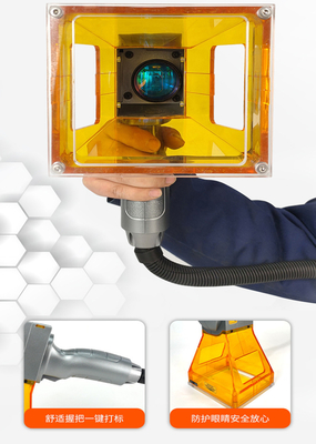 Máquina de marcado con grabador láser portátil de fibra de goma de 20W para el logotipo de fecha
