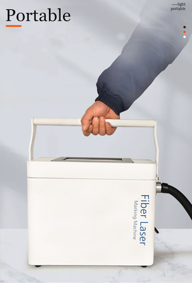 Fácil de mover 20W 30W grabador de metal portátil con aire de enfriamiento área de grabado 100x100mm