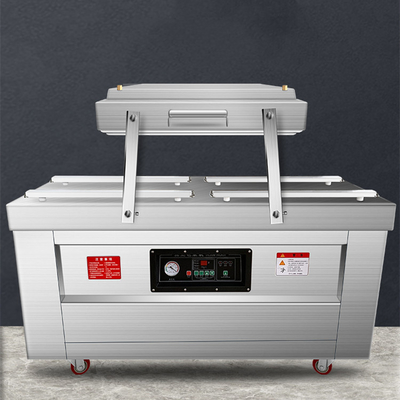 220V/50HZ DZ-400/SA Máquina de embalaje de alimentos a vacío de doble cámara plana para carne, arroz y pescado