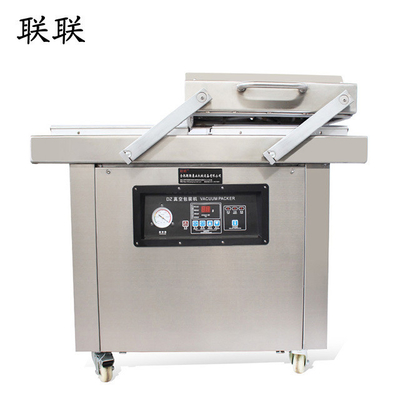 220V/50HZ DZ-400/SA Máquina de embalaje de alimentos a vacío de doble cámara plana para carne, arroz y pescado