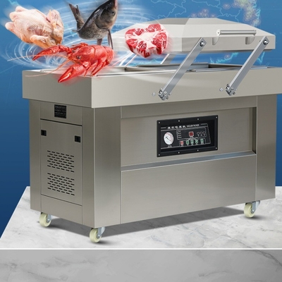 Máquina de embalaje a vacío de pescado, carne y vegetales con accionamiento eléctrico DZ-400 2SB semiautomática