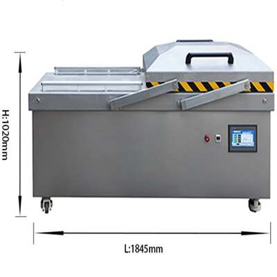 Envasador de vacío de grandes cámaras industriales 1600X810X990mm para té carne arroz alimentos pescado