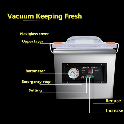 DZ260 máquina de sellado al vacío para carne fresca pescado alimento vegetal 370W potencia del motor 27 KG