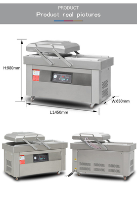 1450*650*980 Sellador de vacío de doble cámara para la máquina automática de embalaje de alimentos a vacío