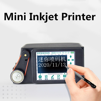 Impresora de inyección de tinta portátil de superficie curva con pantalla de edición de 12,7 mm Velocidad de impresión 50M/MIN