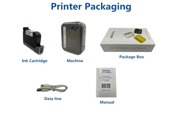Impresora de inyección de tinta profesional mini portátil de fecha de producción con dimensiones de 97x70x45mm