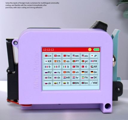 Impresora de inyección de tinta portátil con mini operación inteligente 105 * 72 * 49 dimensiones