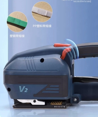 Máquina portátil de fijación de PET PP con batería recargable V2 para cinta de 13-16 mm