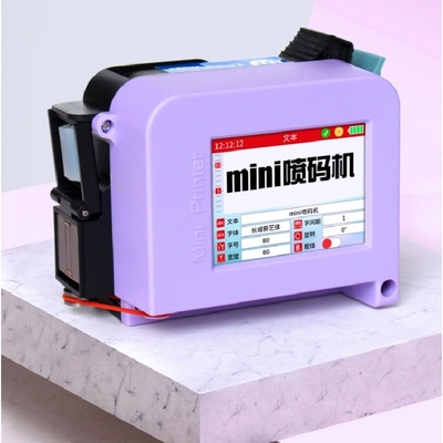 Mini Impresora a chorro de tinta portátil Cij para impresión de códigos de embalaje de papel de vidrio de madera y plástico