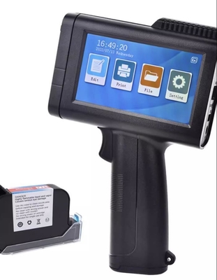 Impresora de inyección de tinta portátil industrial semiautomática para codificación de números de lote de código QR de fecha