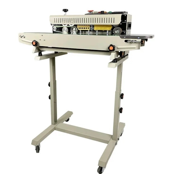 Máquina de sellado de banda de sellado vertical para bolsas de plástico Velocidad máxima 12 m/min