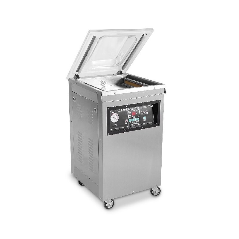 Versátil DZ-420 Pequeño Embalaje Comercial de Vacío para Alimentos Distancia de banda de sellado 445mm