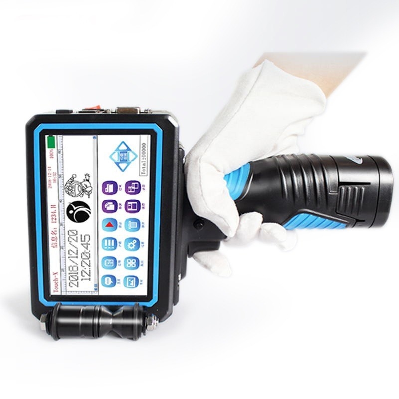 Impresora de inyección de tinta portátil para código de barras QR Botella de vidrio Código de fecha de vencimiento del lote