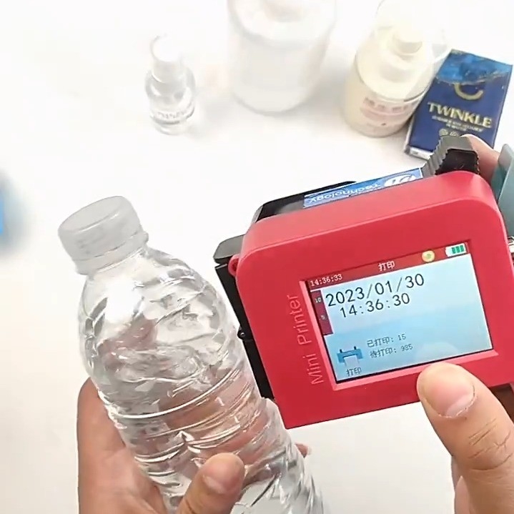 Tinta de secado rápido 12-12.7 mm Mini impresora portátil para bolsas de alimentos Cuerpo de botella Fecha de producción