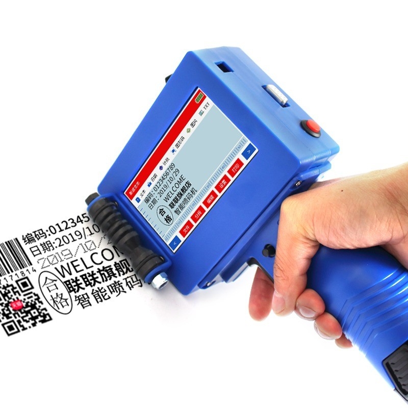Impresora de inyección de tinta portátil de 600DPI para bolsas de cartón de madera de vidrio portátil y compacto