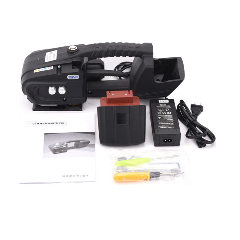 220V Placa de aleación fuerte soldada PP PET correa de batería recargable herramienta de correa portátil